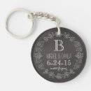 Search for wedding date key rings Bride and groom