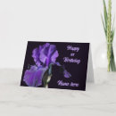 Search for purple iris flower birthday cards Elegant