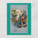 Search for vintage french christmas cards Santa claus
