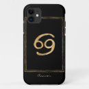 Search for cancer zodiac iphone cases Black