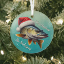 Search for fisherman christmas tree decorations Walleye