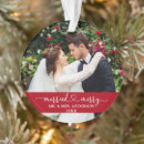 Search for red heart christmas tree decorations Mr and mrs