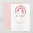 Search for boho rainbow baby girl shower invitations Watercolor