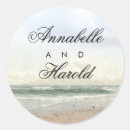 Search for romantic beach wedding stickers Seaside