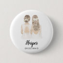 Search for bridesmaids badges Watercolor
