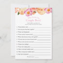 Search for games bridal shower invitations Main squeeze