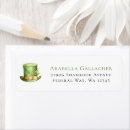 Search for leprechauns return address labels Four leaf clover