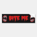 Search for fangs bumper stickers Red