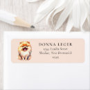 Search for pomeranian dog return address labels Puppy