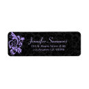 Search for black and purple return address labels Swirl