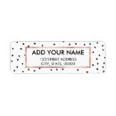 Search for black polka dot return address labels Black and white
