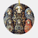 Search for matryoshka christmas tree decorations Russian