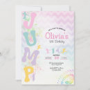 Search for jump birthday invitations Pastel