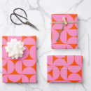Search for mid century wrapping paper Pink