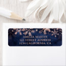Search for gold snowflake return address labels Baby it's cold outside