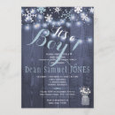 Search for snowflake baby boy shower invitations Its a boy