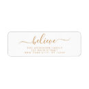 Search for gold calligraphy return address labels Script