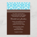 Search for turquoise and brown wedding invitations Damask