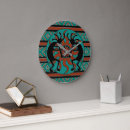 Search for brown and turquoise clocks Tribal