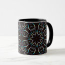 Search for gold mandala mugs Black