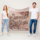 Search for rose gold blankets Sweet 16