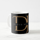 Search for monogram black gold mugs Modern