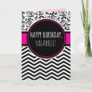 Search for pink black white birthday cards Modern