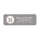 Search for grey wedding return address labels Grey and white