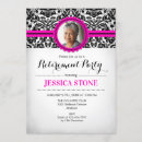 Search for hot pink black white invitations Damask
