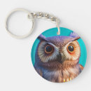 Search for owl feathers key rings Colourful