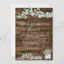 Search for drive by bridal shower invitations Rustic