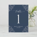 Search for dark blue wedding table cards Classic