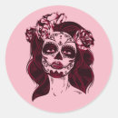 Search for sugar skull girl stickers Pink