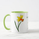 Search for yellow daffodil mugs Watercolor