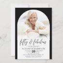 Search for fabulous birthday invitations Black and white