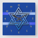 Search for jewish clocks Blue background