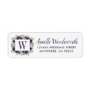 Search for purple floral return address labels Silver