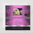 Search for pink black graduation invitations Girl