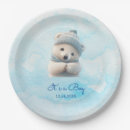 Search for winter baby shower plates Polar bear