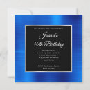 Search for royal blue black birthday invitations Modern