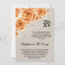 Search for orange quinceanera invitations Party