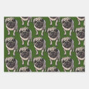 Search for pug wrapping paper Cute