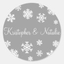 Search for elegant snowflake seals envelope seals Round