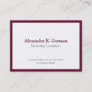 Search for traditional business cards Burgundy