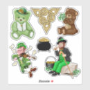 Search for irish shamrock stickers Gold