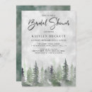 Search for pine tree bridal shower invitations Watercolor