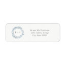 Search for monogram wreath return address labels Rustic