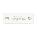 Search for fern leaves return address labels Watercolor