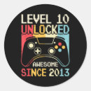 Search for 10 birthday stickers Gamer