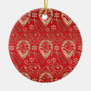 Search for paisley christmas tree decorations red